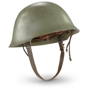 Serbian Military Surplus Steel Pot Helmet, Used