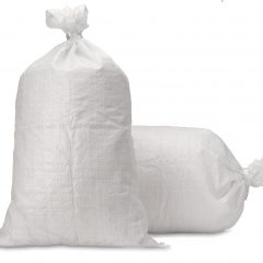 UpNorth Sand Bags – Empty White Woven Polypropylene Sandbags w/ Ties, w/ UV Protection; size: 14″ x 26″ , Qty of 10
